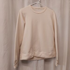 lululemon athletica Scoop-Neck Sweatshirt in Cream